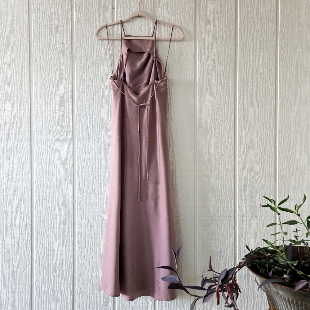 Astr Pink Sheath Maxi Dress with Halter Neckline - Picture 5 of 12